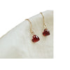 Earrings 925 Sterling Silver Heartshaped Red Corundum Red Diamond Red Zircon New Style Cute