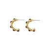 Earrings Tiger's Eye Stone Copper 925 Silver Handmade Retro Maillard Geometric