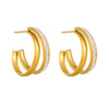 Earrings Titanium Steel Cartoon Geometric Vacuum Electroplated In Furnace