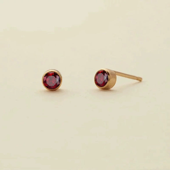 Earrings Titanium Steel Constellation Zircon Minimalist Geometric Color Preservation