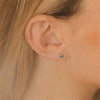 Earrings Titanium Steel Constellation Zircon Minimalist Geometric Color Preservation