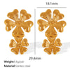 Earrings 316L Stainless Steel Flower Leaves Electroplated