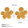Earrings 316L Stainless Steel Flower Leaves Electroplated