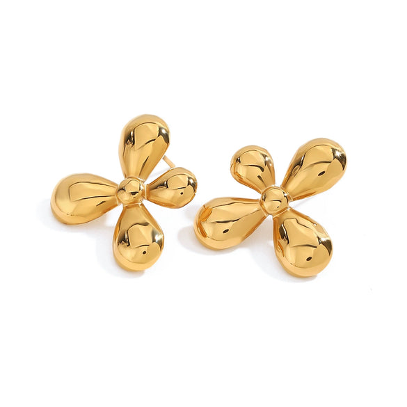 Earrings Titanium Steel Geometric Electroplating