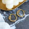 Earrings 316L Stainless Steel Geometric Knot Circle Electroplated For Women