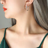 Earrings 316L Stainless Steel Geometric Knot Circle Electroplated For Women