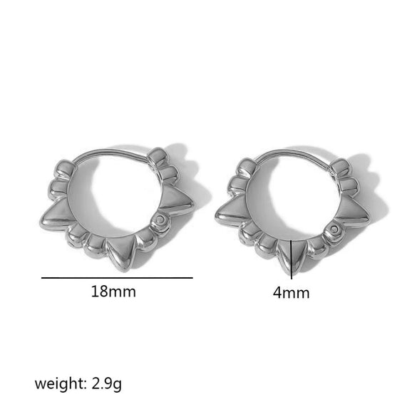 Earrings Titanium Steel Geometric Round Bead Rivet Polished Electroplated Tassel Fashion