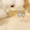 Earrings Titanium Steel Geometric Round Bead Rivet Polished Electroplated Tassel Fashion