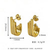Earrings Titanium Steel Geometric Ushaped Polishing Light Luxury Highend Personality Ear Jewelry
