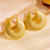 Earrings Titanium Steel Geometric Vacuum Furnace Plated