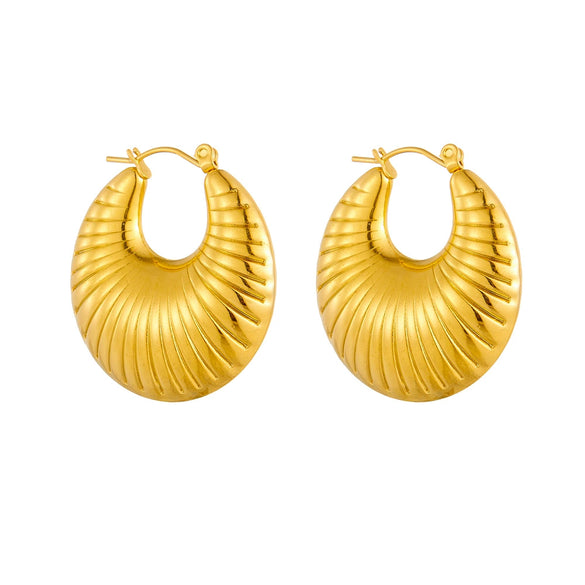 Earrings Titanium Steel Geometric Vacuum Furnace Plated
