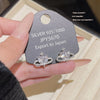 Earrings Titanium Steel Heart Shape Zircon Cosmic Planet Design