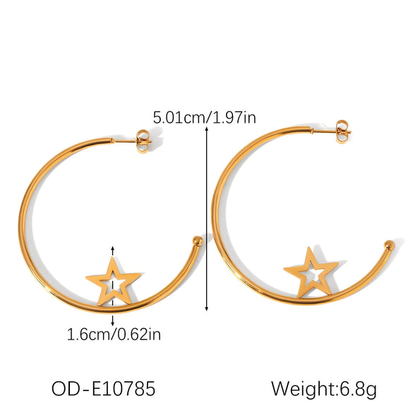 Earrings Titanium Steel Heartshaped Electroplating Women's Jewelry With Animal Zodiac Pattern
