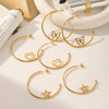 Earrings Titanium Steel Heartshaped Electroplating Women's Jewelry With Animal Zodiac Pattern