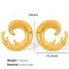 Earrings 316L Stainless Steel 18K Gold Plated Starfish Shells Animal Pattern Electroplated For Women