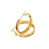 Earrings Titanium Steel 18K Gold Plated Ushaped Diamond Design