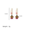 Earrings Titanium Steel Natural Simple Geometric Electroplating For Women