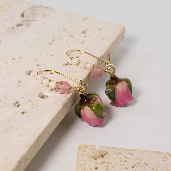 Earrings Titanium Steel Natural Simple Geometric Electroplating For Women