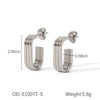 Earrings Titanium Steel Stainless Steel Geometric U Shaped Vacuum Plated Ins Style