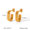 Earrings Titanium Steel Stainless Steel Geometric U Shaped Vacuum Plated Ins Style