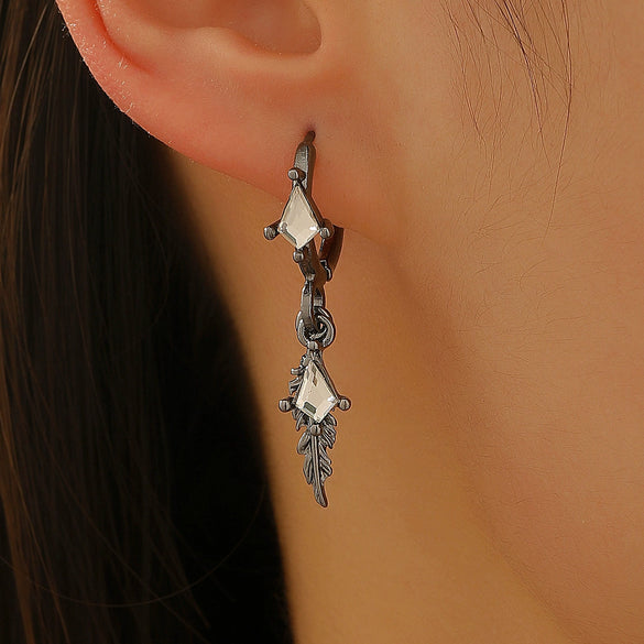Earrings Zinc Alloy Heart Shape Rivet Punk Electroplating