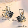 Earrings Zinc Alloy Light Luxury Geometric Crystal For Women