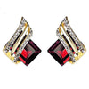 Earrings Zinc Alloy Light Luxury Geometric Crystal For Women