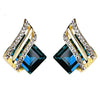 Earrings Zinc Alloy Light Luxury Geometric Crystal For Women