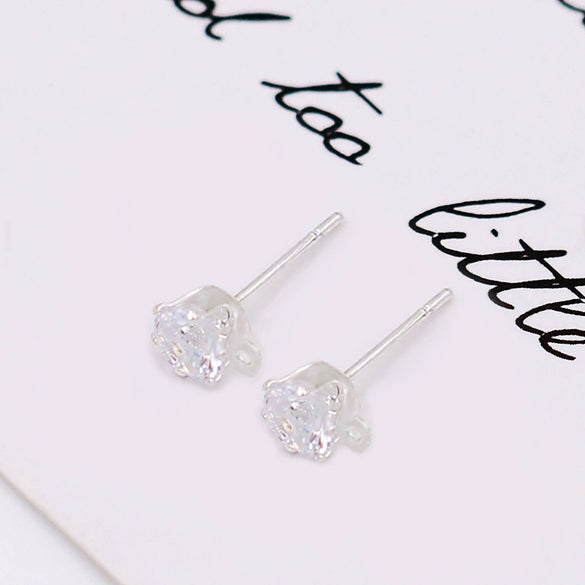 Earrings Zircon 925 Silver Needle Plated With 18K Real Gold 14K Goldfilled Original Design Electroplating