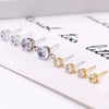 Earrings Zircon 925 Silver Needle Plated With 18K Real Gold 14K Goldfilled Original Design Electroplating
