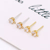 Earrings Zircon 925 Silver Needle Plated With 18K Real Gold 14K Goldfilled Original Design Electroplating