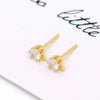 Earrings Zircon 925 Silver Needle Plated With 18K Real Gold 14K Goldfilled Original Design Electroplating