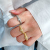 Elastic Bracelet Copper Goldplated Geometric Style Electroplated Hand Jewelry For Men And Women