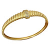 Elastic Bracelet Copper Goldplated Geometric Style Electroplated Hand Jewelry For Men And Women