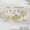 Elastic Copper Bead Shell Bracelet Geometric Hand Knitted Unisex