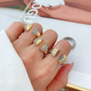 Elastic Vertical Stripe Ring Bracelet Copper 18K Electroplated Hand Jewelry Light Luxury Niche Wide Version