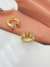 Elastic Vertical Stripe Ring Bracelet Copper 18K Electroplated Hand Jewelry Light Luxury Niche Wide Version