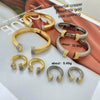 Elastic Vertical Stripe Ring Bracelet Copper 18K Electroplated Hand Jewelry Light Luxury Niche Wide Version