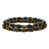 Elastic Volcanic Stone And Wooden Beads Coconut Shell Handmade Geometric Style Unisex Bracelets