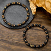 Elastic Volcanic Stone And Wooden Beads Coconut Shell Handmade Geometric Style Unisex Bracelets