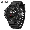 Electronic Watch Alarm Clock Multifunctional For Middle And High School Students Acrylic Mirror Abs Case Tpu Strap Round Dial Chic Style Waterproof
