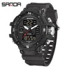 Electronic Watch Alarm Clock Multifunctional For Middle And High School Students Acrylic Mirror Abs Case Tpu Strap Round Dial Chic Style Waterproof
