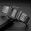 Electronic Watch Alloy Case Imitation Leather Strap Stainless Steel Clasp Square And Round Dial Leisure Style For Men And Women