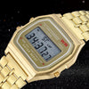 Electronic Watch Alloy Case Imitation Leather Strap Stainless Steel Clasp Square And Round Dial Leisure Style For Men And Women