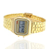 Electronic Watch Alloy Case Imitation Leather Strap Stainless Steel Clasp Square And Round Dial Leisure Style For Men And Women