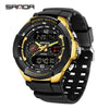 Electronic Watch For Students Abs Case Tpu Strap Acrylic Mirror Round Dial Chic And Sporty Style Waterproof Multifunction