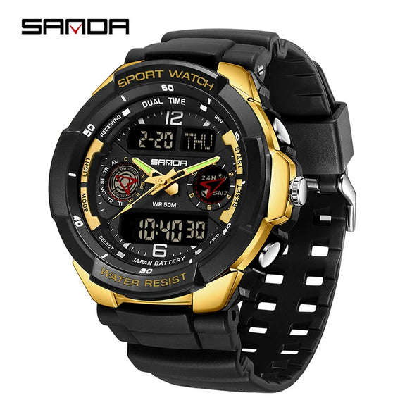 Electronic Watch For Students Abs Case Tpu Strap Acrylic Mirror Round Dial Chic And Sporty Style Waterproof Multifunction