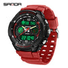 Electronic Watch For Students Abs Case Tpu Strap Acrylic Mirror Round Dial Chic And Sporty Style Waterproof Multifunction