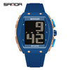 Electronic Watch For The Elderly Blind Multifunction Voice Time Waterproof Silicone Strap Abs Case Highend Style Barrel Shape