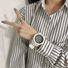 Electronic Watch Plastic Case Silicone Strap For Teenagers Simple Trend Luminous Multifunctional